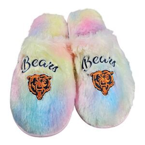 Chicago Bears NFL Kids SZ XL (7-8) Multi-Color Fluffy Slippers by FOCO NWT